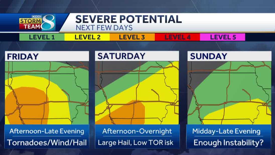 Iowa weather: Severe threat returns to Des Moines