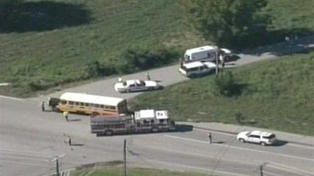 Raw aerials: Bullitt County school bus involved in crash
