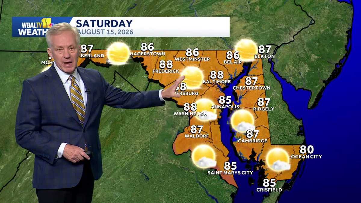 Sunny weekend, possible storms Sunday