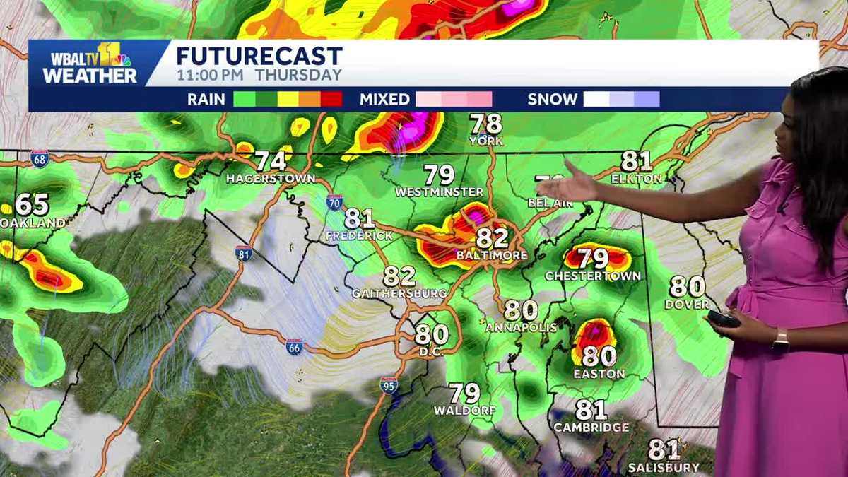 Hot and humid afternoon across Maryland