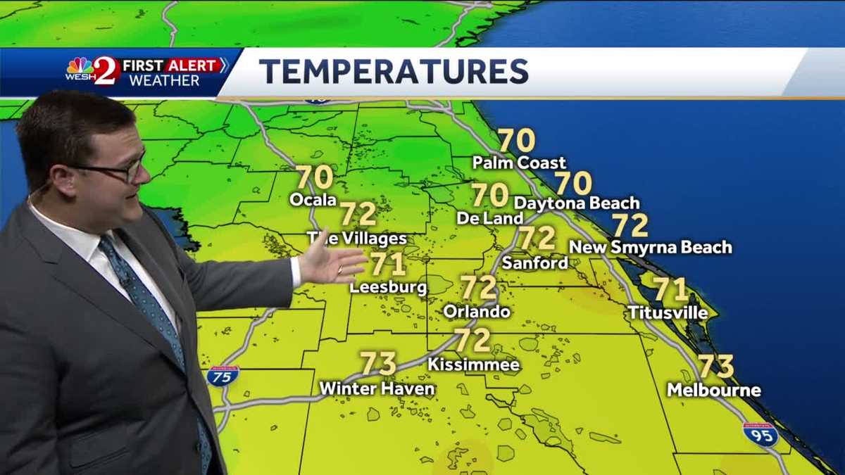 Temps in the 70s Tuesday