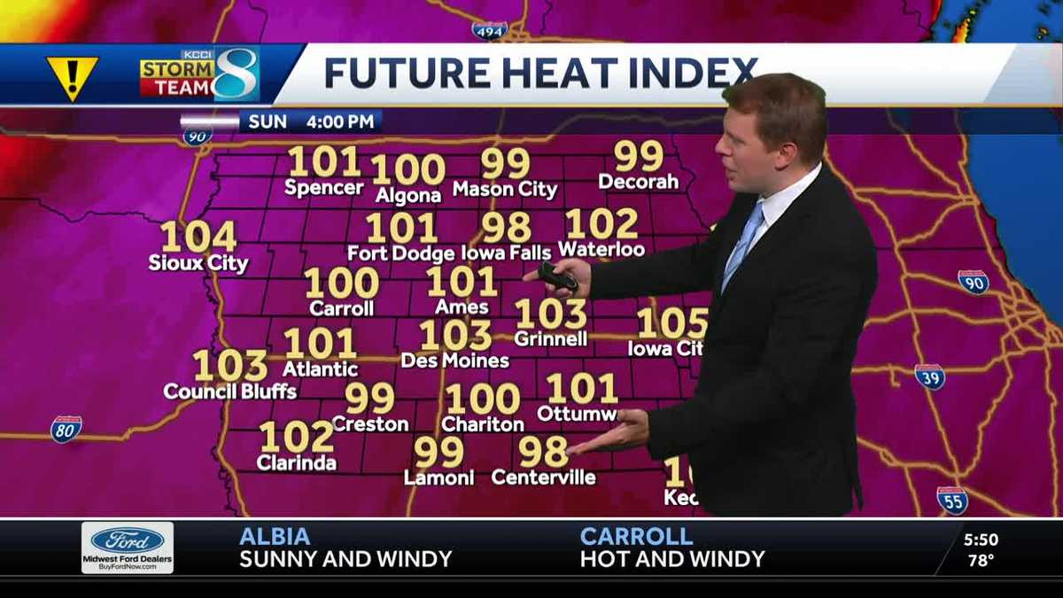 Iowa weather: Storms end heat for some Monday