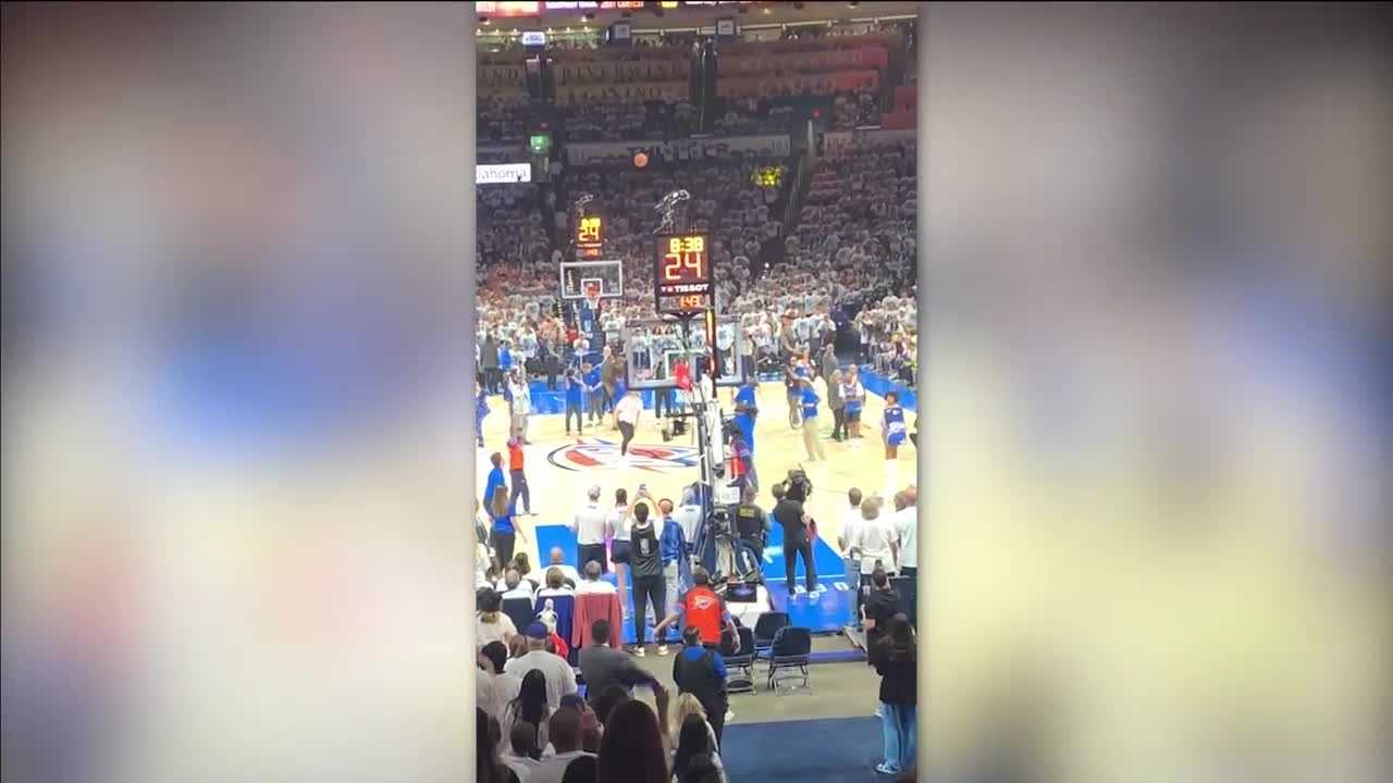 Another Thunder fan makes $20K half-court shot during playoffs - Vimarsana News