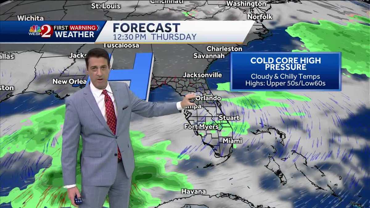 A few sprinkles Thursday and staying cool!
