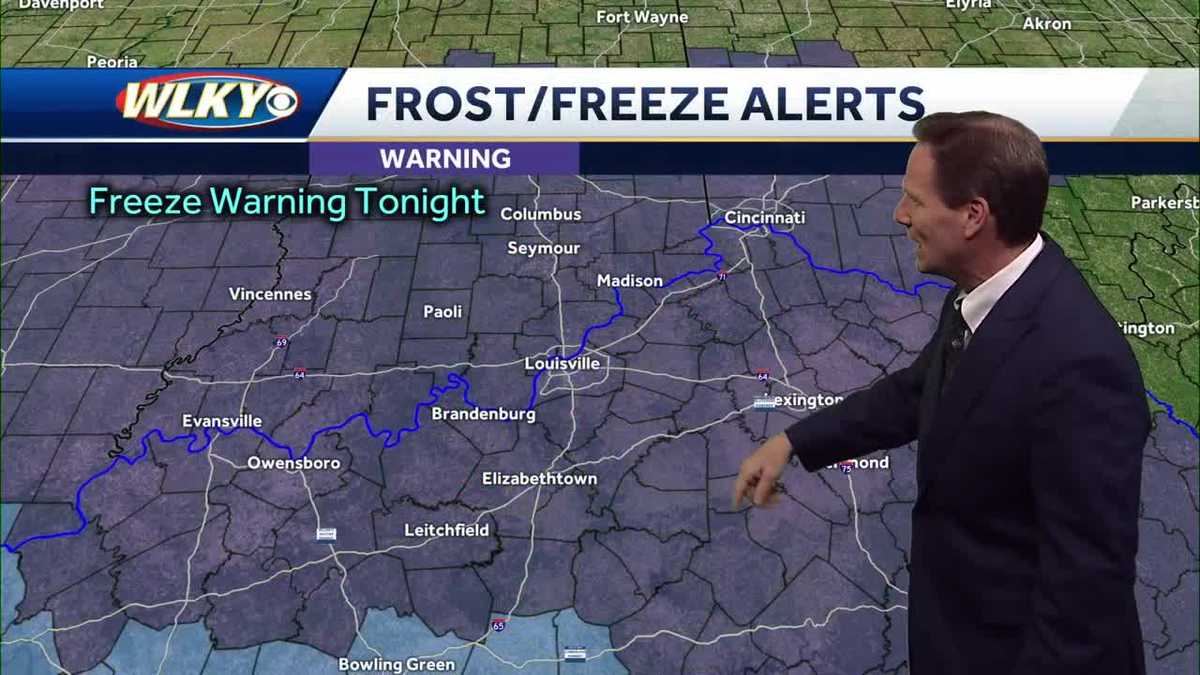 A freeze warning tonight... warmer this weekend.