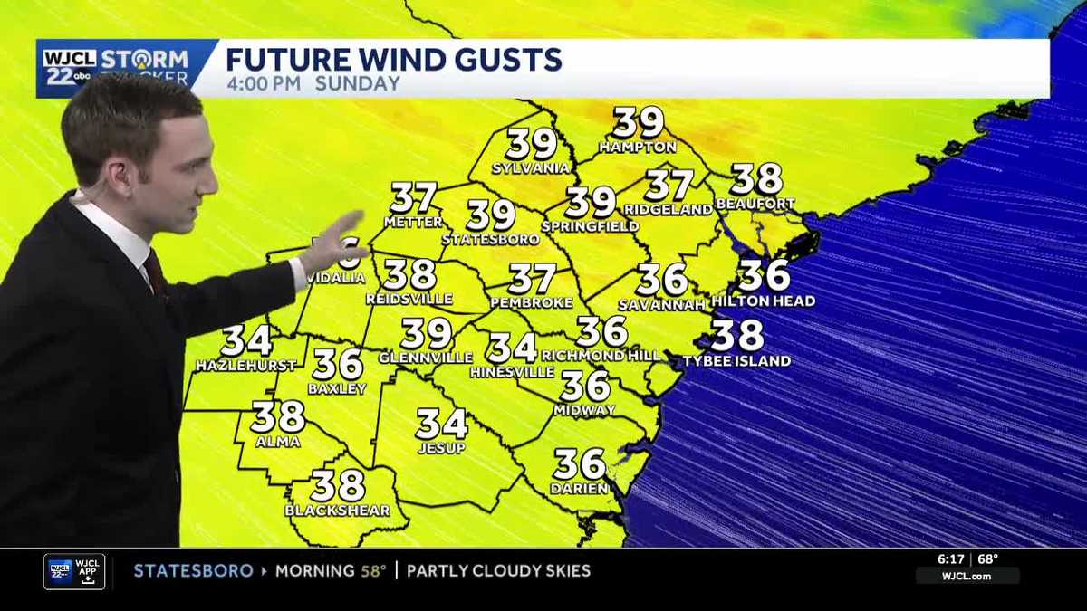 Cool & breezy Sunday for Southeast Georgia and the Lowcountry