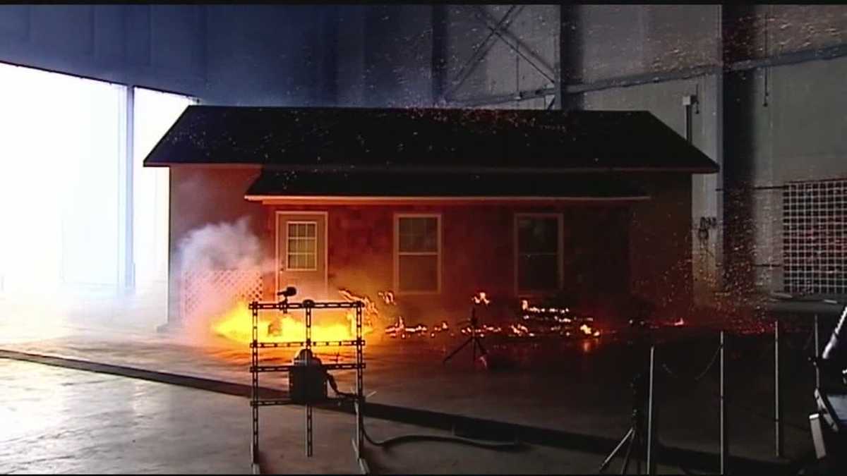 Fire intentially set for building codes lesson