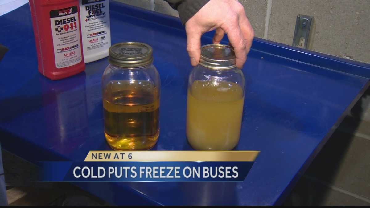 Diesel fuel reaction in the cold causes problems for buses