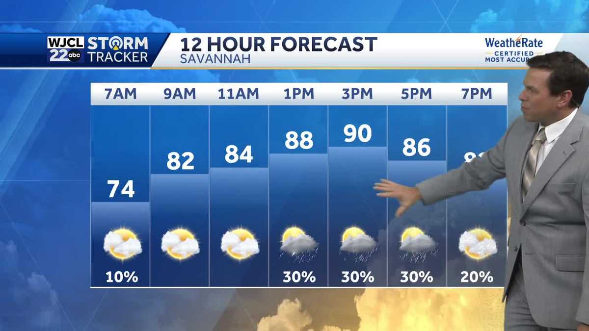 A few showers & storms today, plus a look at Father's Day weekend - WJCL