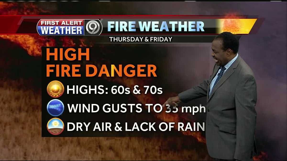 Warm temps, gusty winds bring high fire danger for Thurs.