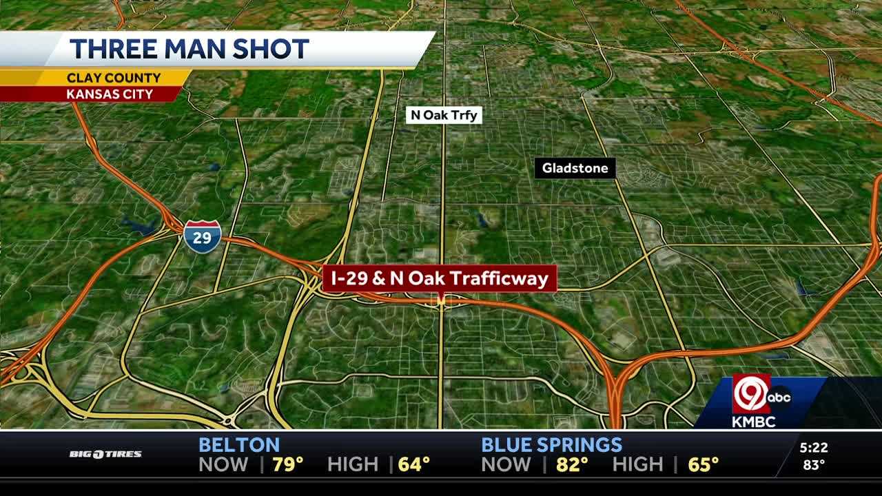 <a href="https://www.kmbc.com/article/triple-shooting-i29-kansas-city-injures-three/64468731" target="_blank">Three injured in Sunday morning shooting on Interstate 29 in Kansas City</a>