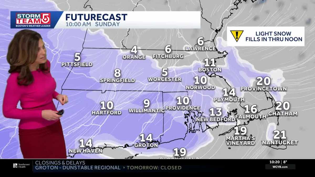 Video: Intensity of snow picks up late afternoon