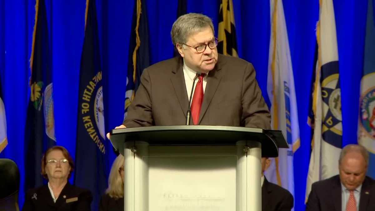 United States Attorney General speaks at national police conference in