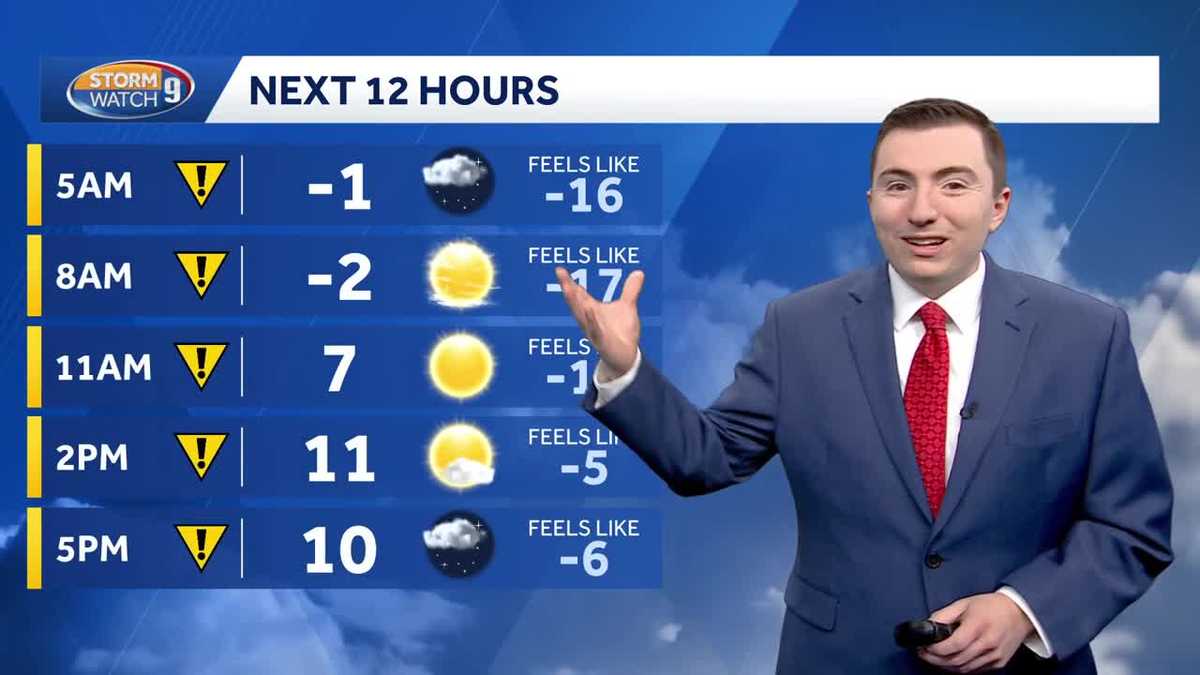 Video: Another arctic blast moves in through Monday morning