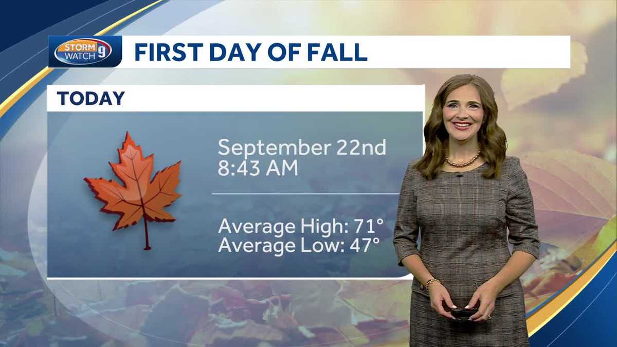 New Hampshire forecast video Cloudy and cool first day of fall