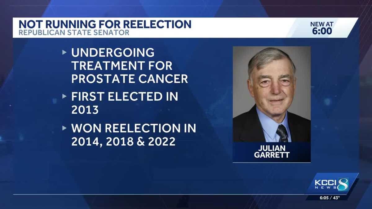 Iowa state senator declines to run for reelection amid prostate cancer diagnosis