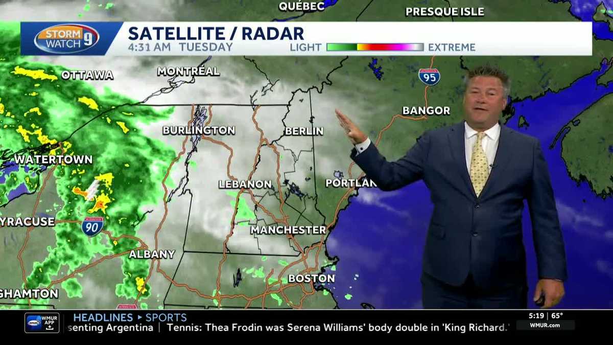  Batch of rain moves across southern parts of the state Tuesday morning