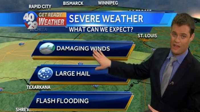 Widespread strong to severe storms expected Wednesday evening