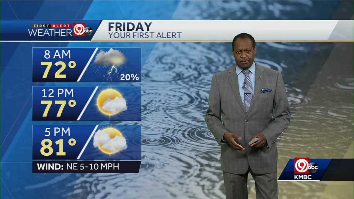 Partly sunny Friday with highs in low 80s