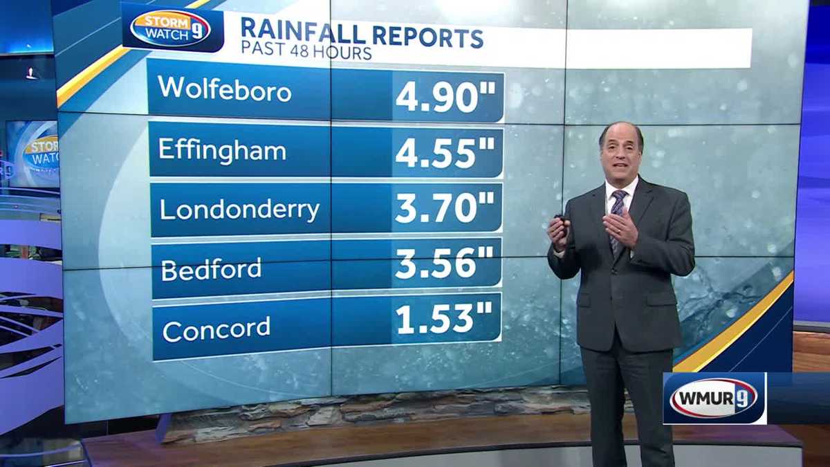 NH weather: Rainfall totals for July 15-16, 2023