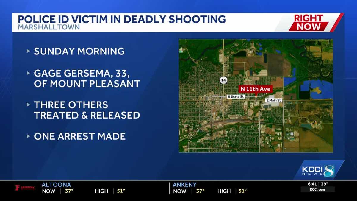 Mount Pleasant man killed in Marshalltown shooting - KCCI
