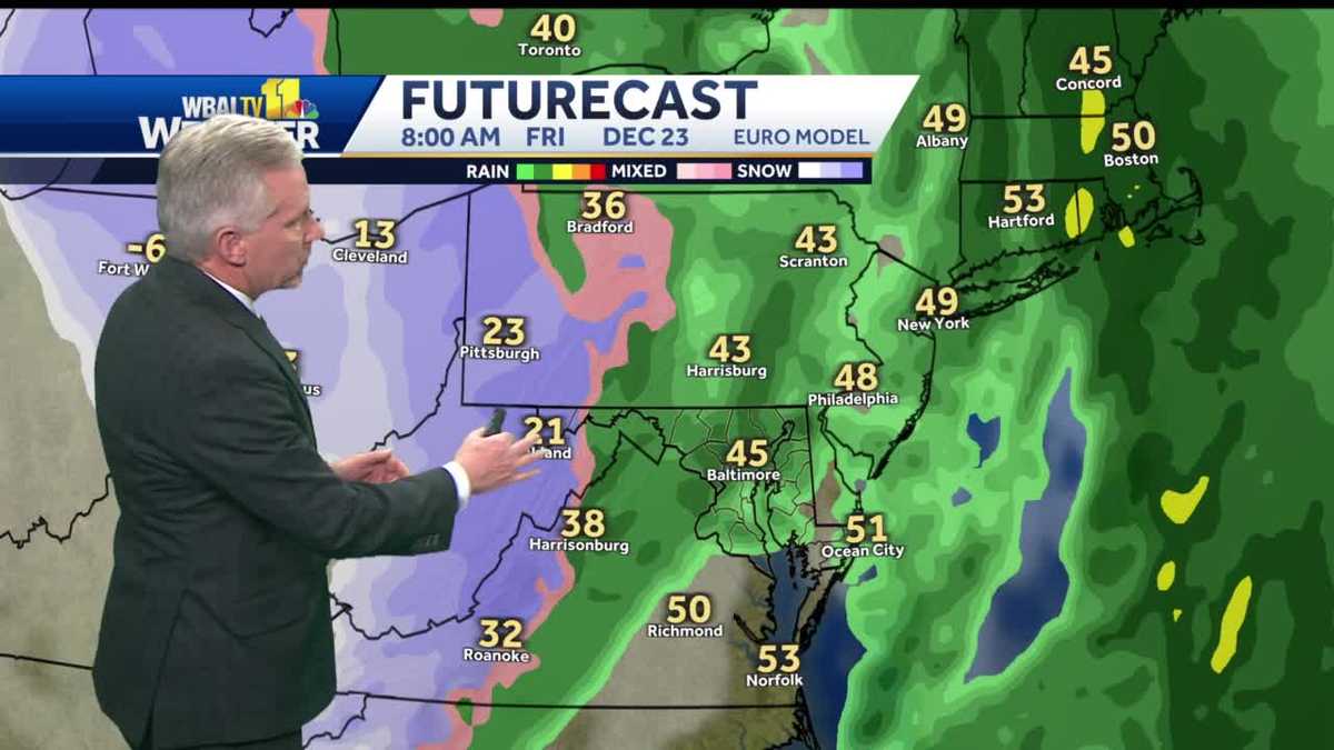 Storm to bring rain, some snow, gusty winds Christmas week
