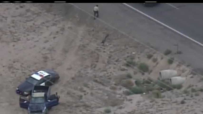 Two people in custody after crashing stolen vehicle into motorcycle