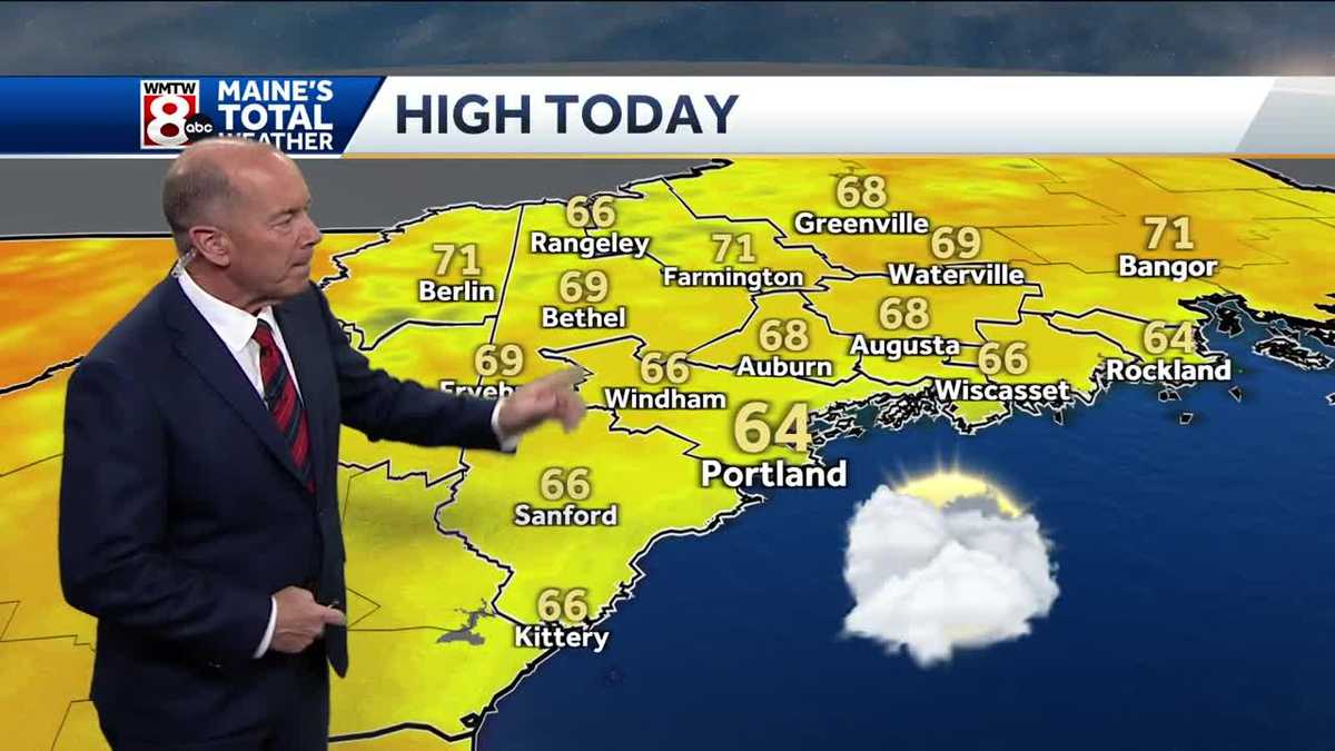 One more day of cloudy skies with a few showers possible