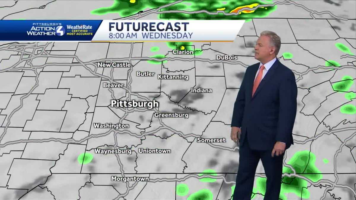 Rain showers linger overnight, clouds on Wednesday