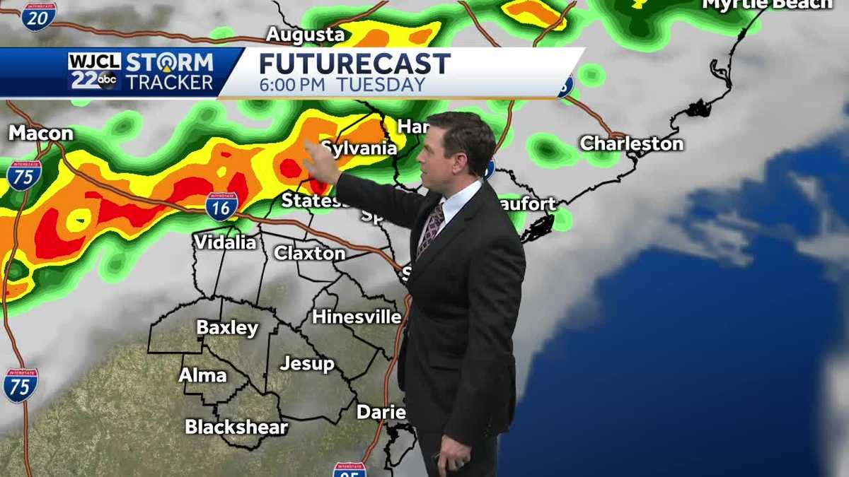 Lots of clouds today and much cooler. Showers possible by Tuesday - WJCL