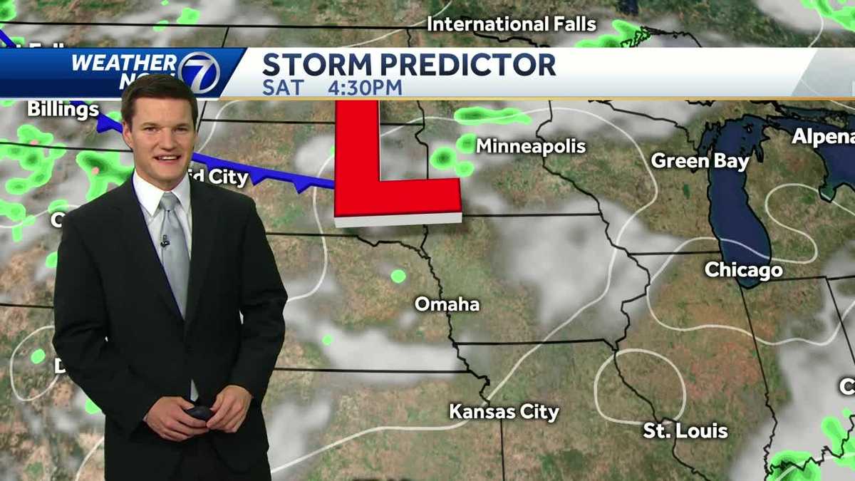 Another warm day Saturday, slight chance of rain Saturday night