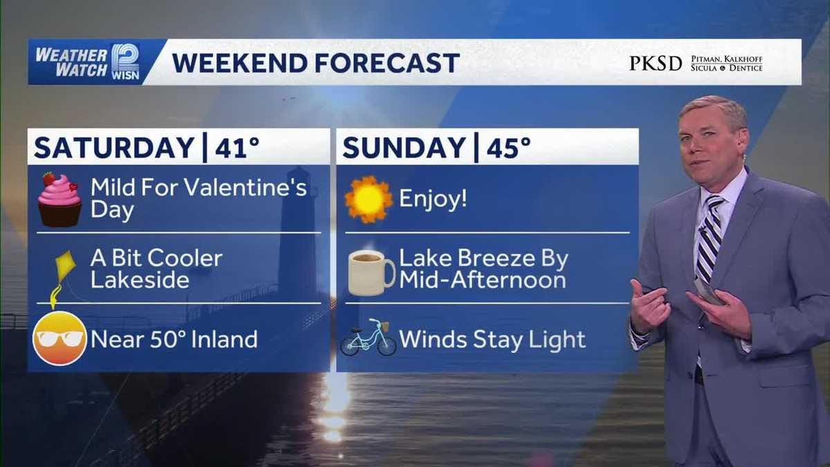 Mild Valentine's weekend in SE Wisconsin