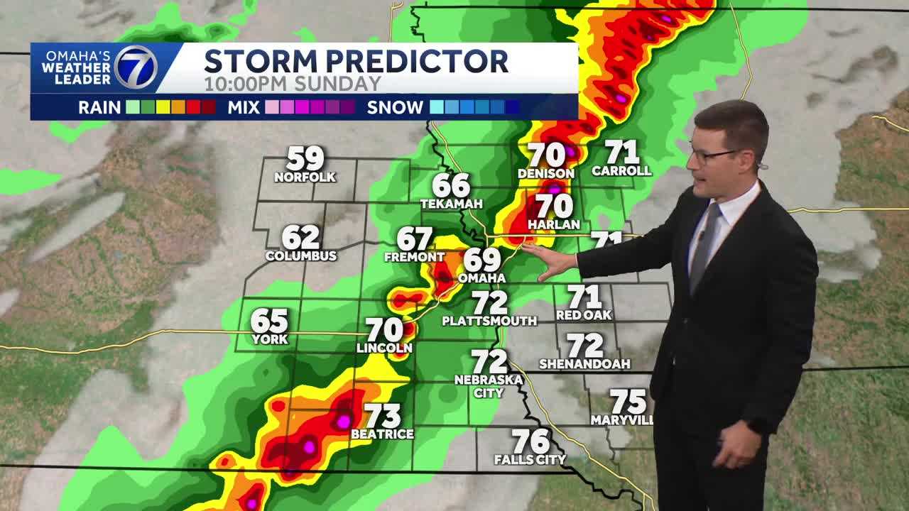 Another round of severe storms possible Sunday evening in Omaha area