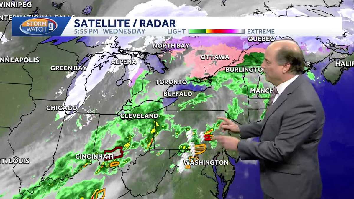 Video: Showers possible as temperatures fall in New Hampshire