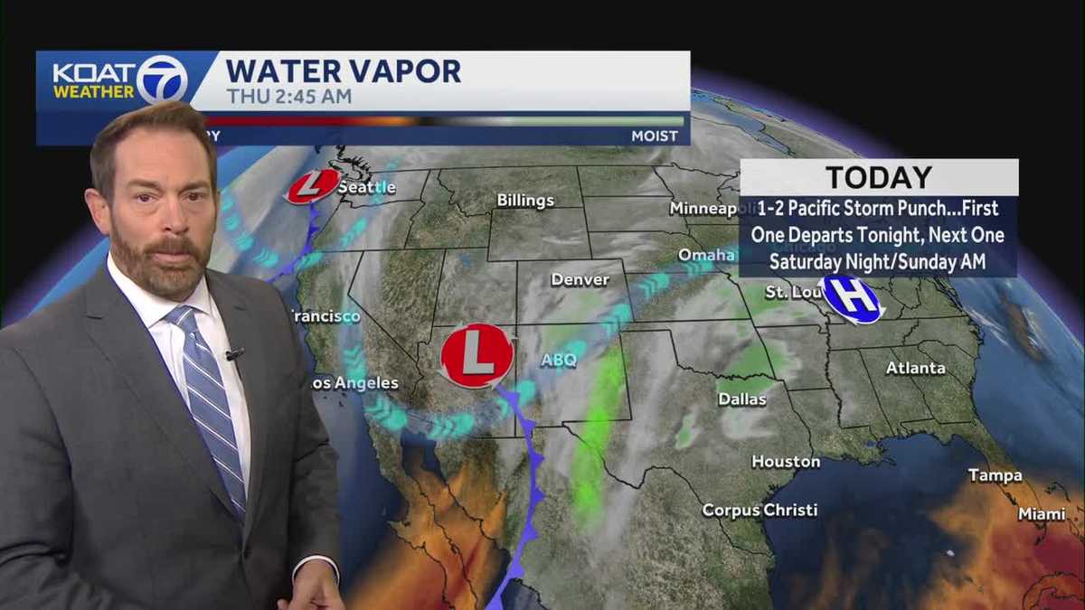 Soaking rains and mountain snow showers move through with chilly ...