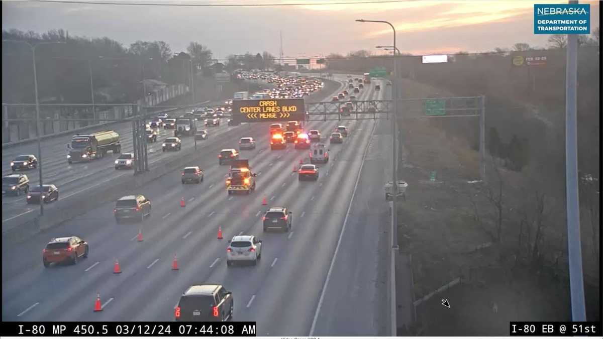 Crash on Interstate 80 in Omaha causes major delays during Tuesday commute