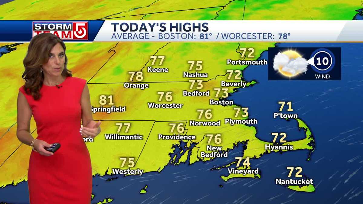 Video: Cloudy day with isolated showers possible