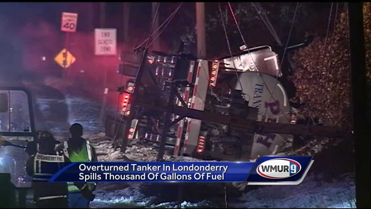 Fuel Tanker Overturns In Londonderry 3085