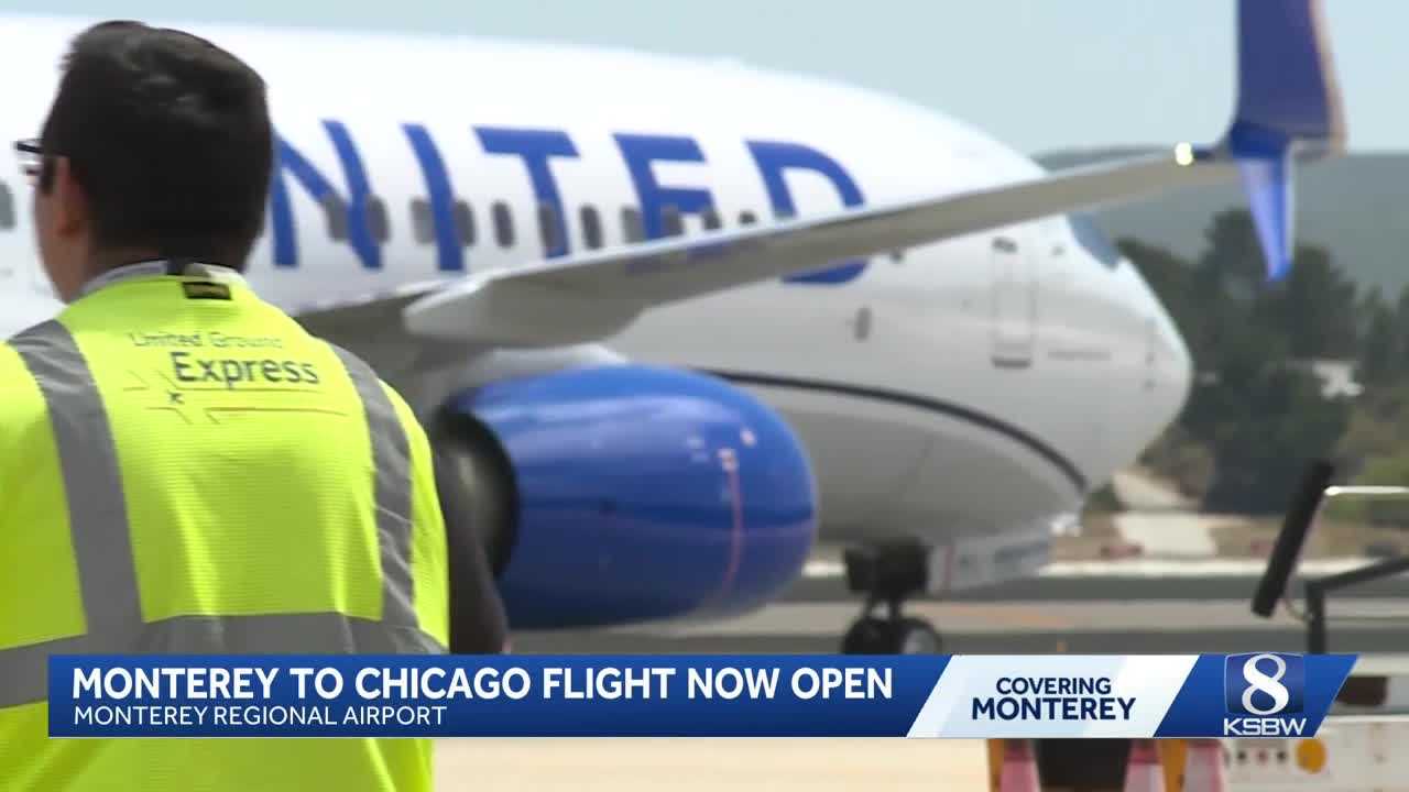 ksbw.com - Michael Rosales - Full fanfare for inaugural Chicago to Monterey flight