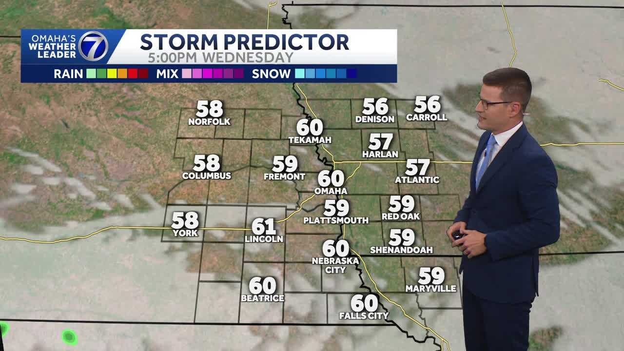 Cool, breezy Wednesday afternoon in the Omaha area