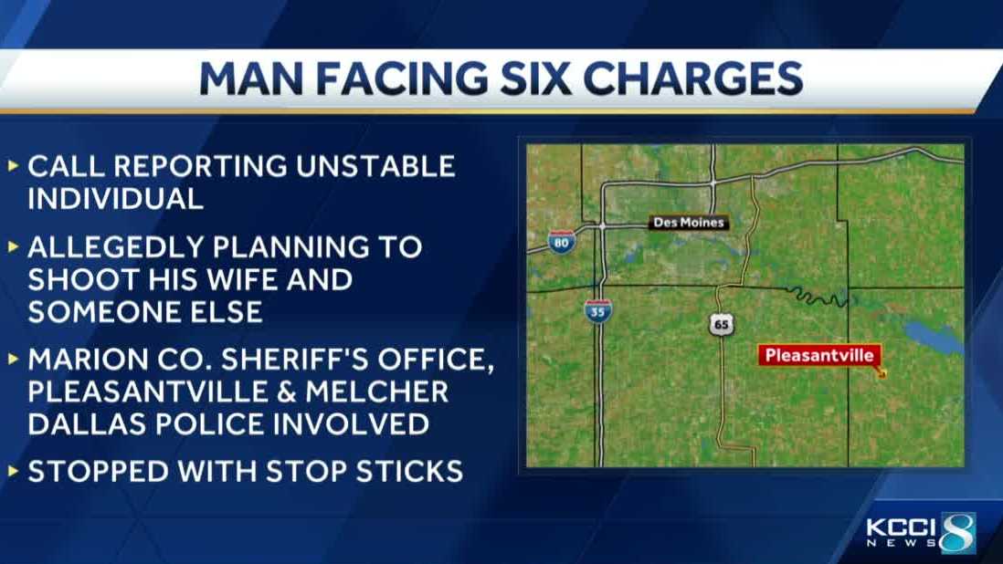 Pleasantville Iowa Man Charged In Overnight Chase 7184