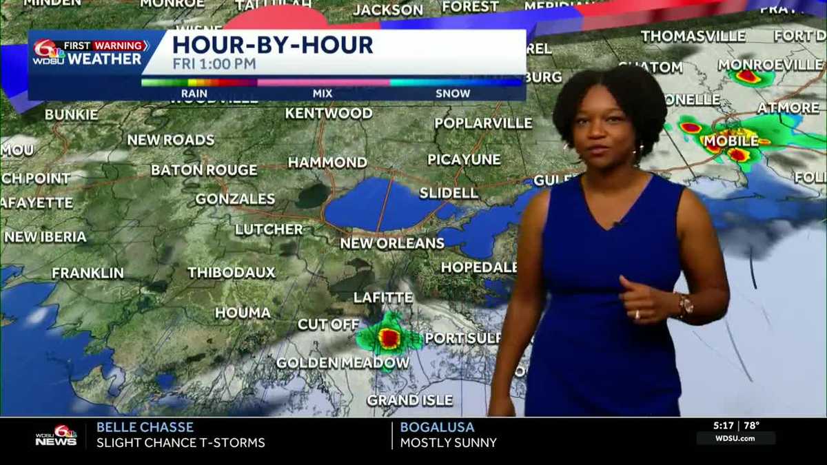 Drier Friday ahead before a slight increase in rain by Sunday in your New Orleans forecast