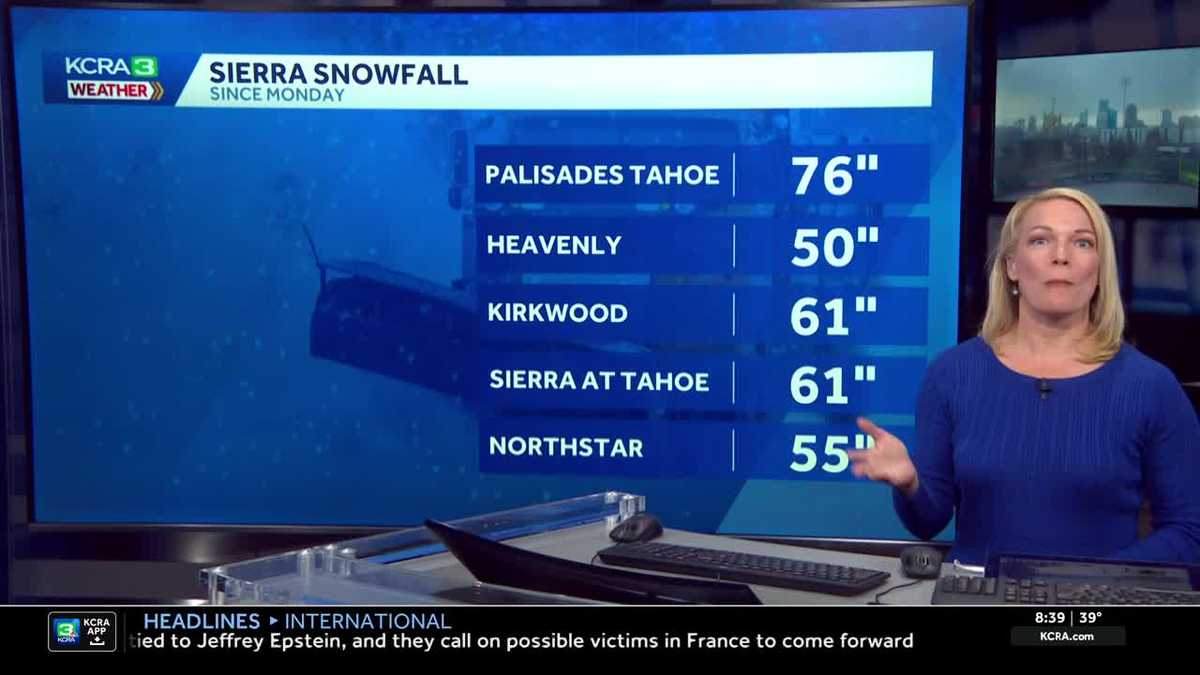 MAP | Rain and snow totals across Northern California