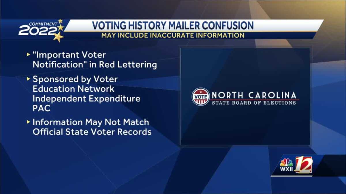 North Carolina election mailer causes confusion among some voters