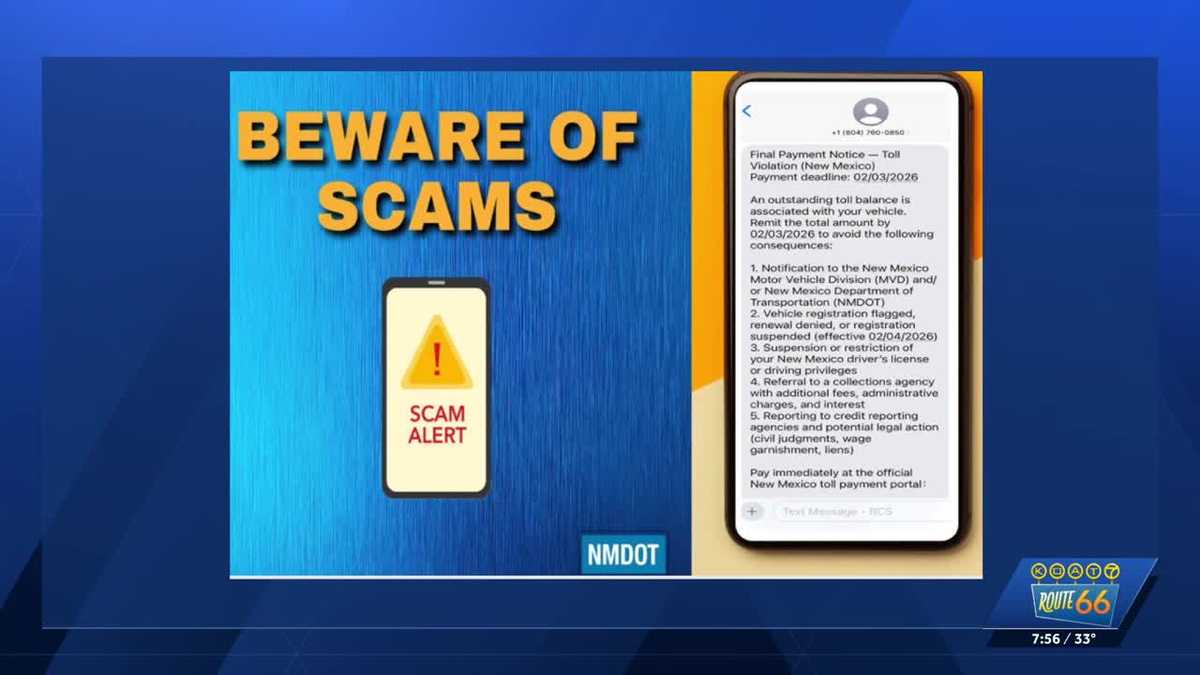 New Mexico residents warned of scam claiming unpaid toll fees