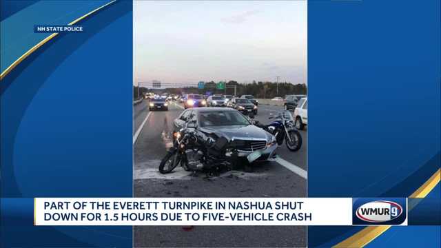 Two hurt in multi-vehicle crash on Everett Turnpike in Nashua - Vimarsana News
