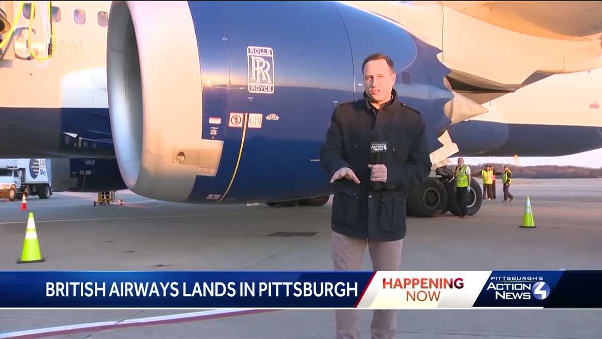 First nonstop flight from London arrives at Pittsburgh International
