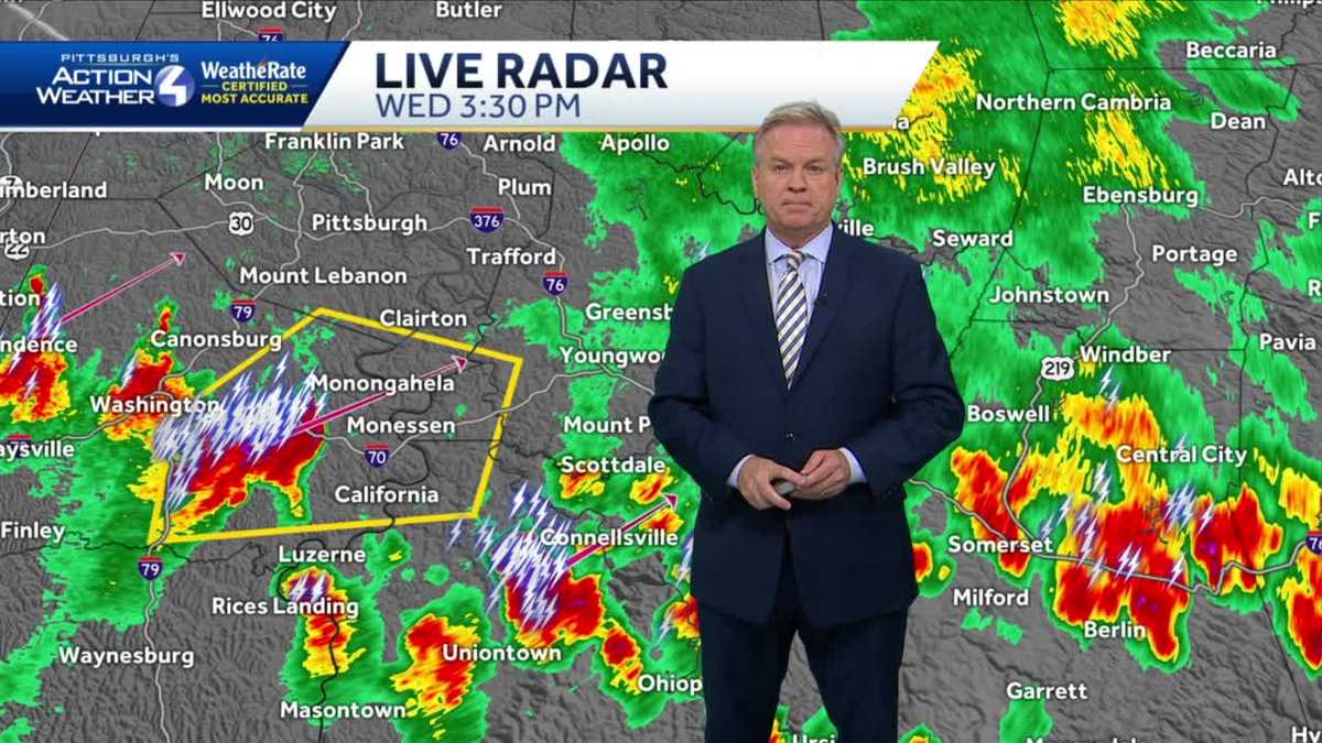 Severe thunderstorm warning issued for several western Pa. counties expires