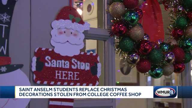 Saint Anselm students replace Christmas decorations stolen from college coffeeshop - Vimarsana News