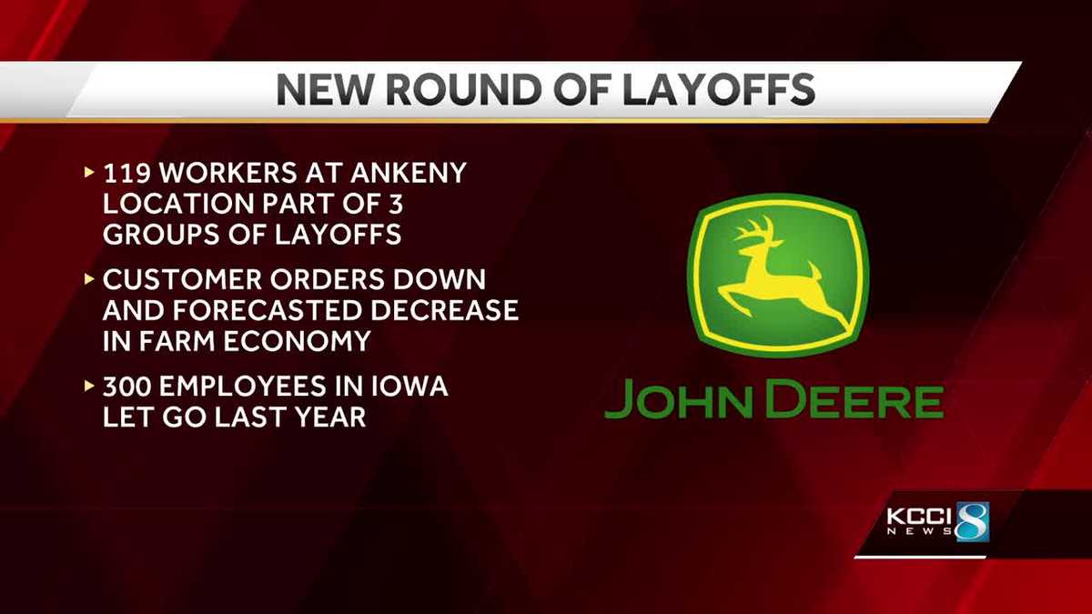 Deere confirms more than 100 lay-offs at Ankeny location